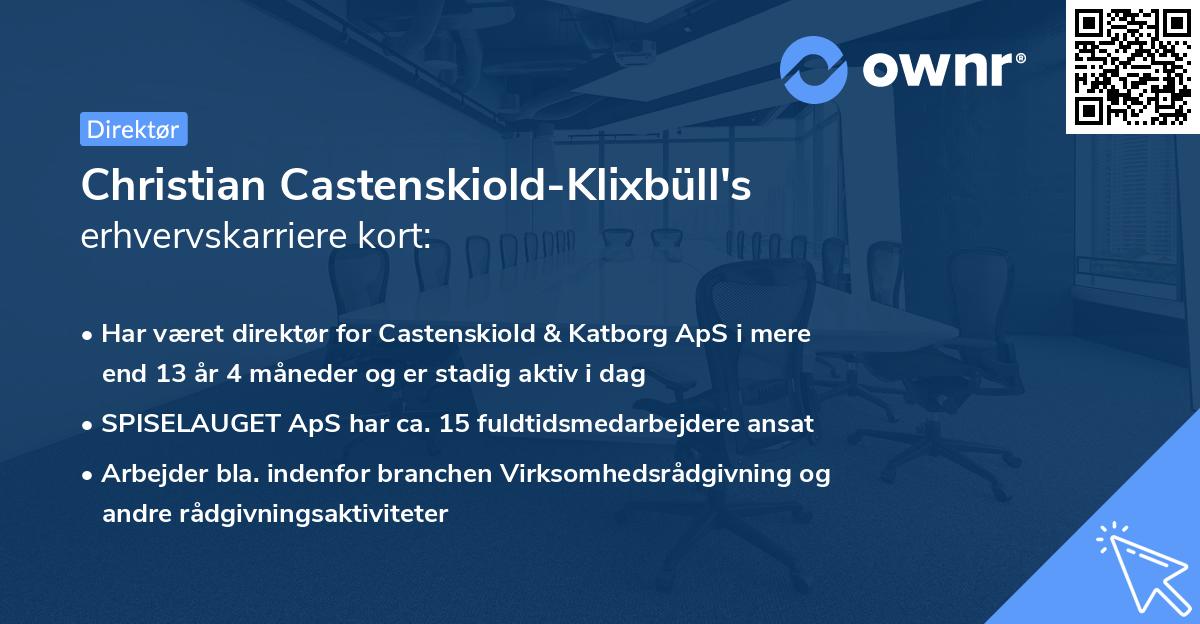 Christian Castenskiold-Klixbüll's erhvervskarriere kort