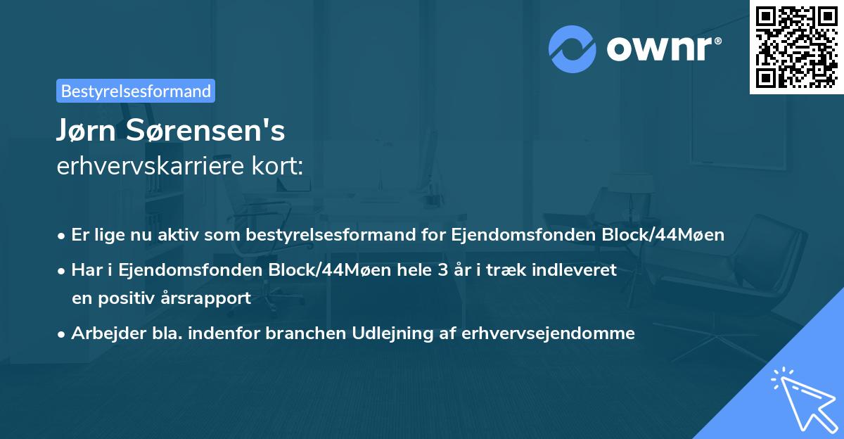 Jørn Sørensen's erhvervskarriere kort