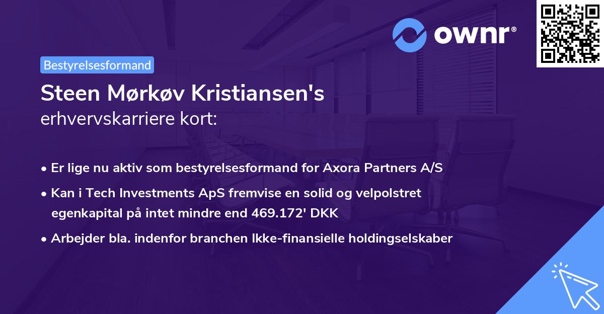 Steen Mørkøv Kristiansen's erhvervskarriere kort