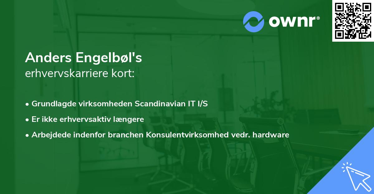 Anders Engelbøl's erhvervskarriere kort