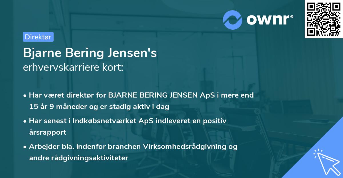 Bjarne Bering Jensen's erhvervskarriere kort