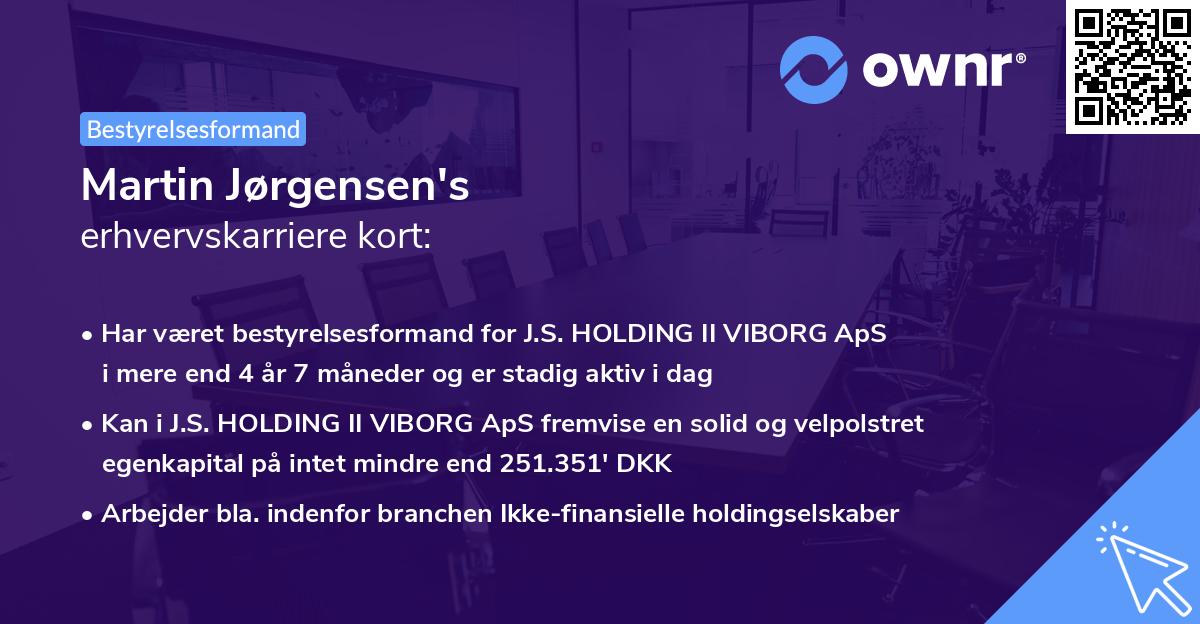 Martin Jørgensen's erhvervskarriere kort