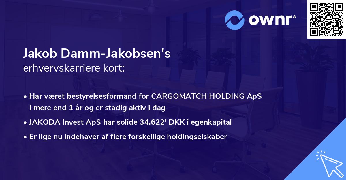 Jakob Damm-Jakobsen's erhvervskarriere kort