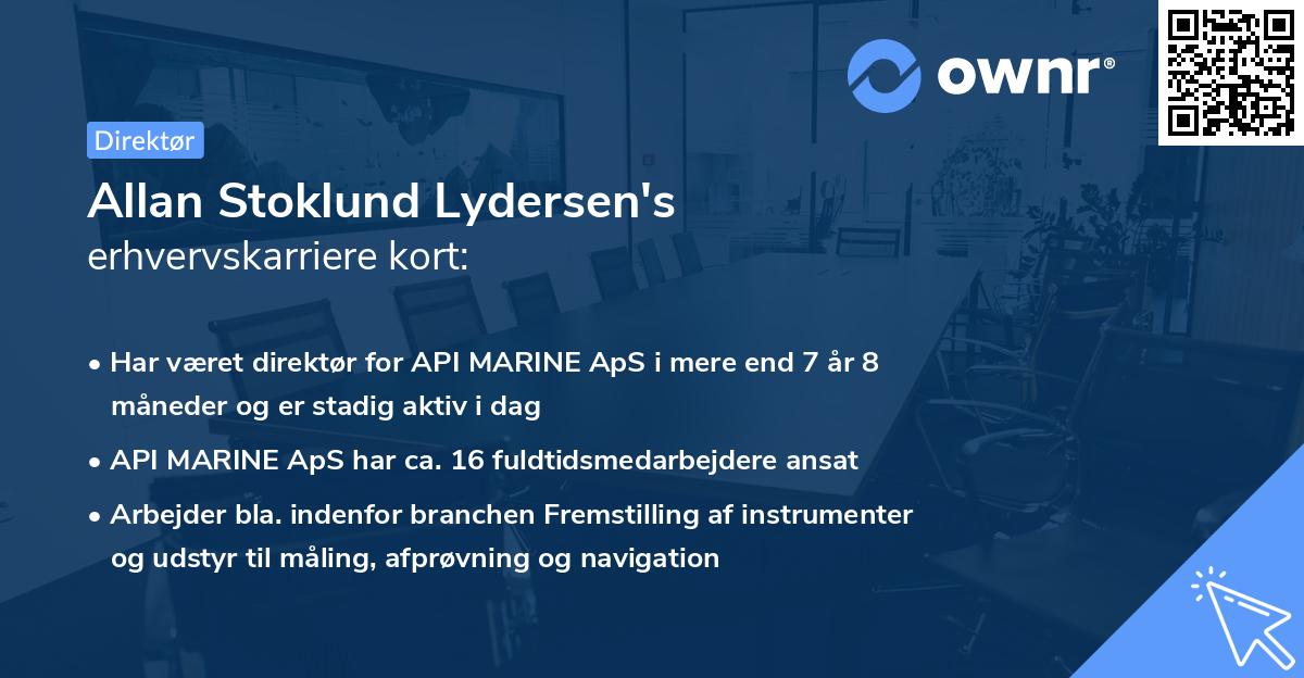 Allan Stoklund Lydersen's erhvervskarriere kort