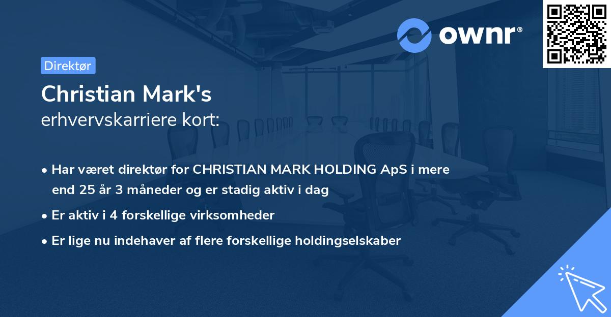 Christian Mark's erhvervskarriere kort