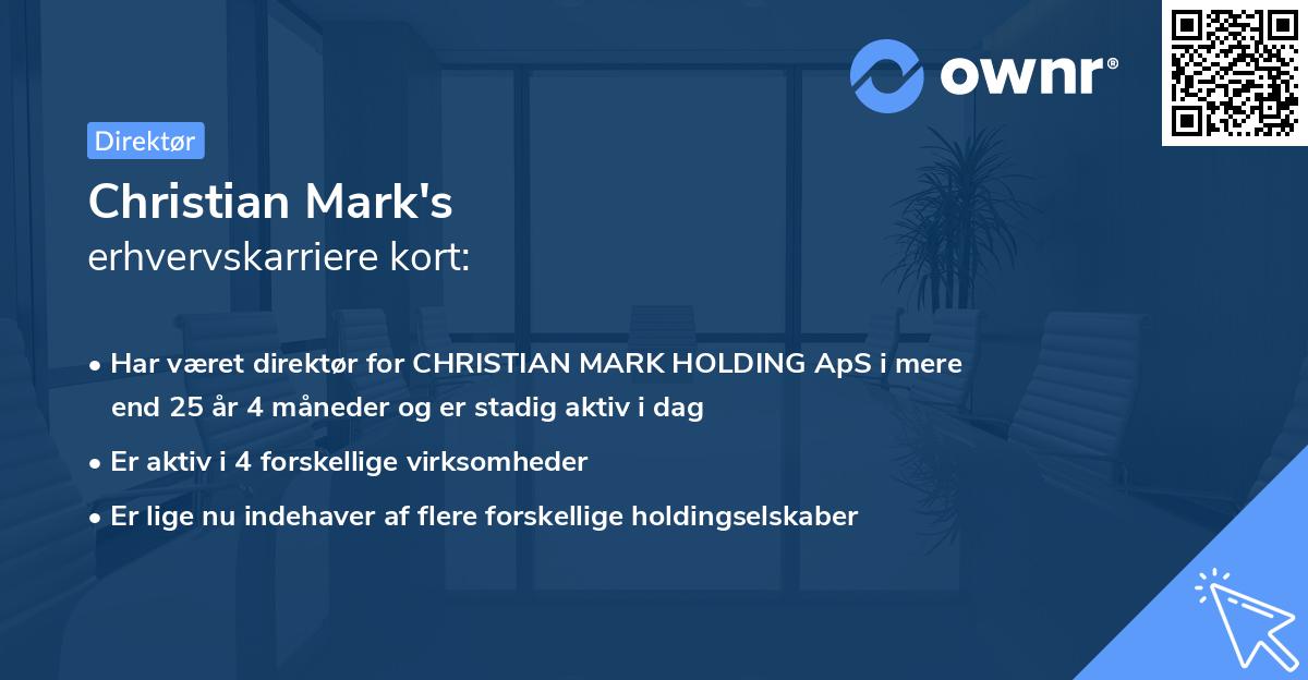 Christian Mark's erhvervskarriere kort