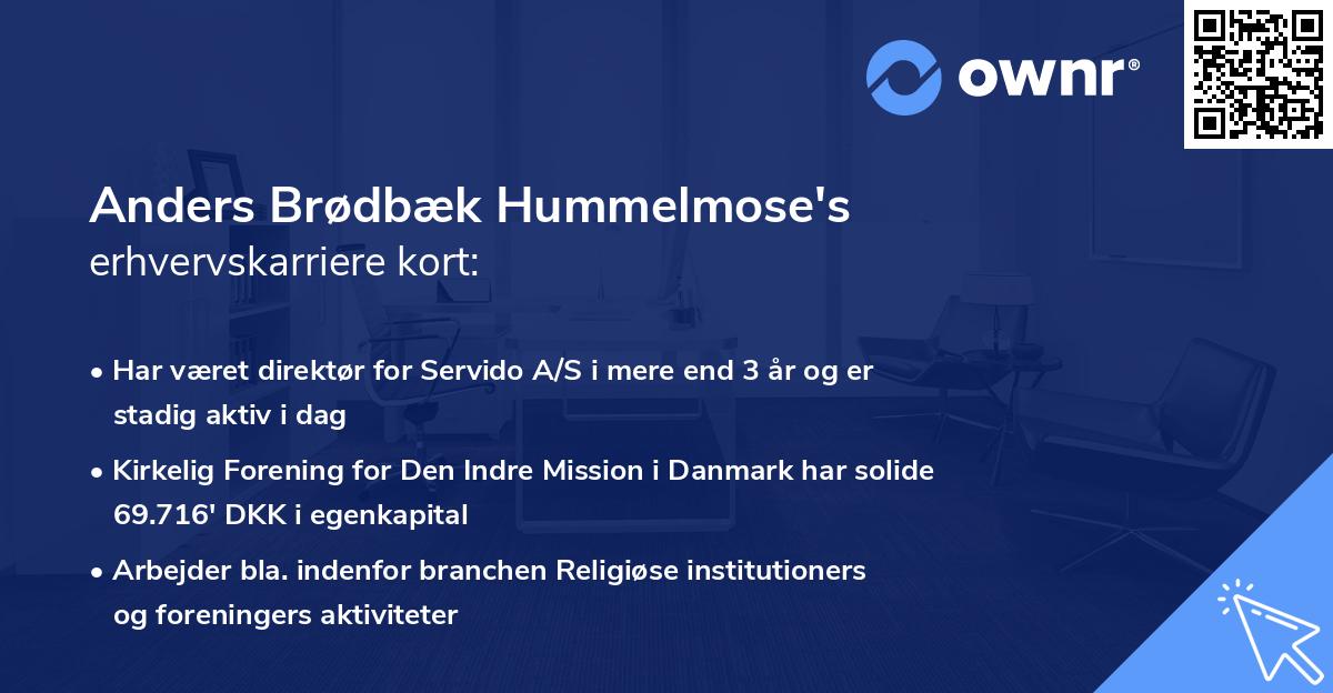 Anders Brødbæk Hummelmose's erhvervskarriere kort