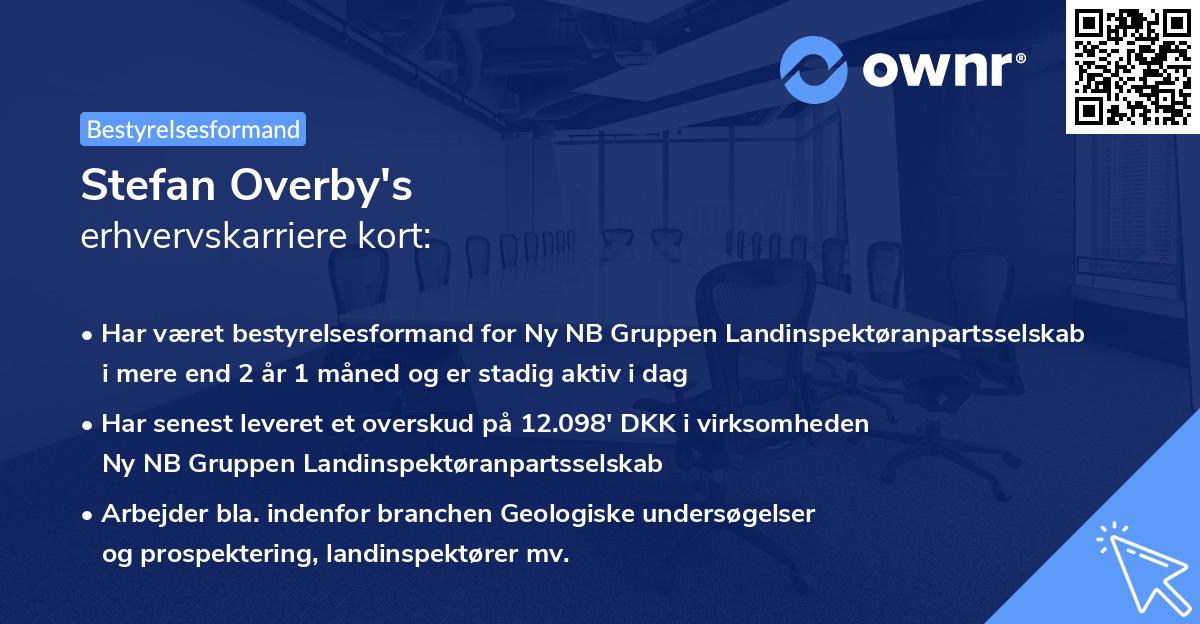 Stefan Overby's erhvervskarriere kort