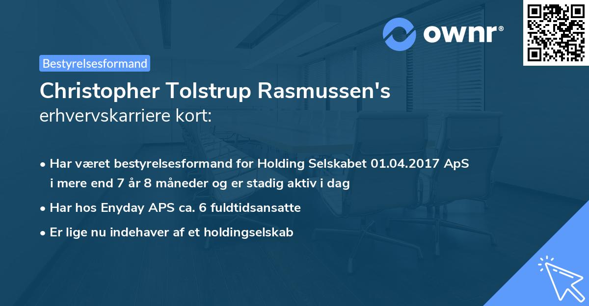 Christopher Tolstrup Rasmussen's erhvervskarriere kort