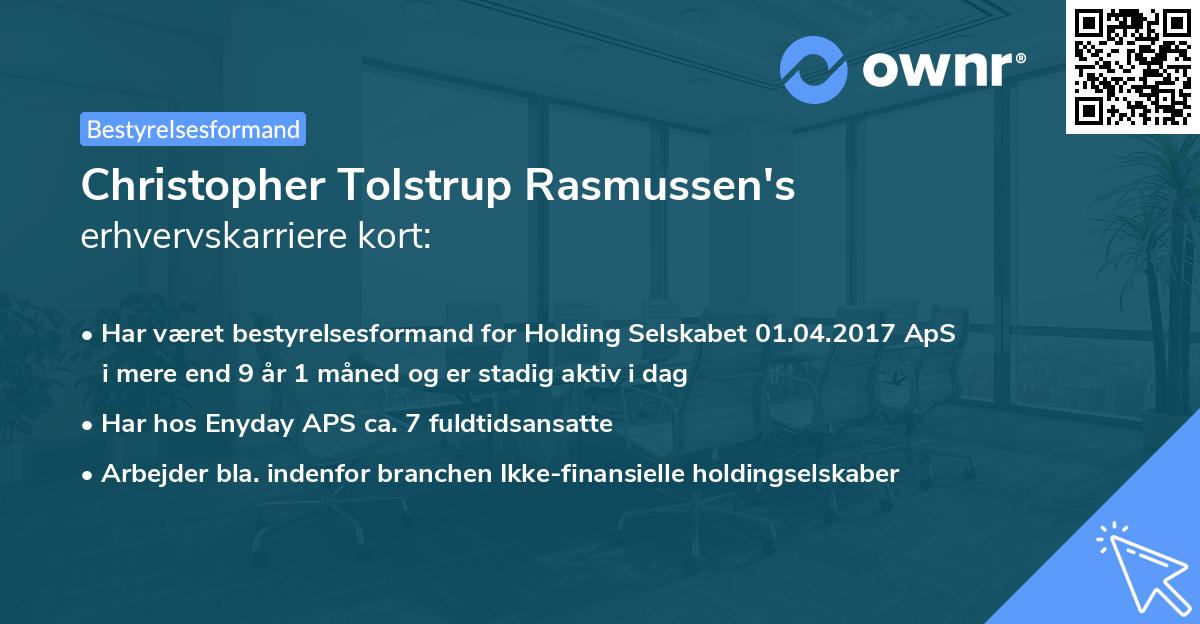 Christopher Tolstrup Rasmussen's erhvervskarriere kort