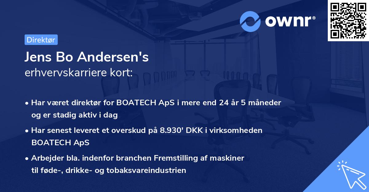 Jens Bo Andersen's erhvervskarriere kort