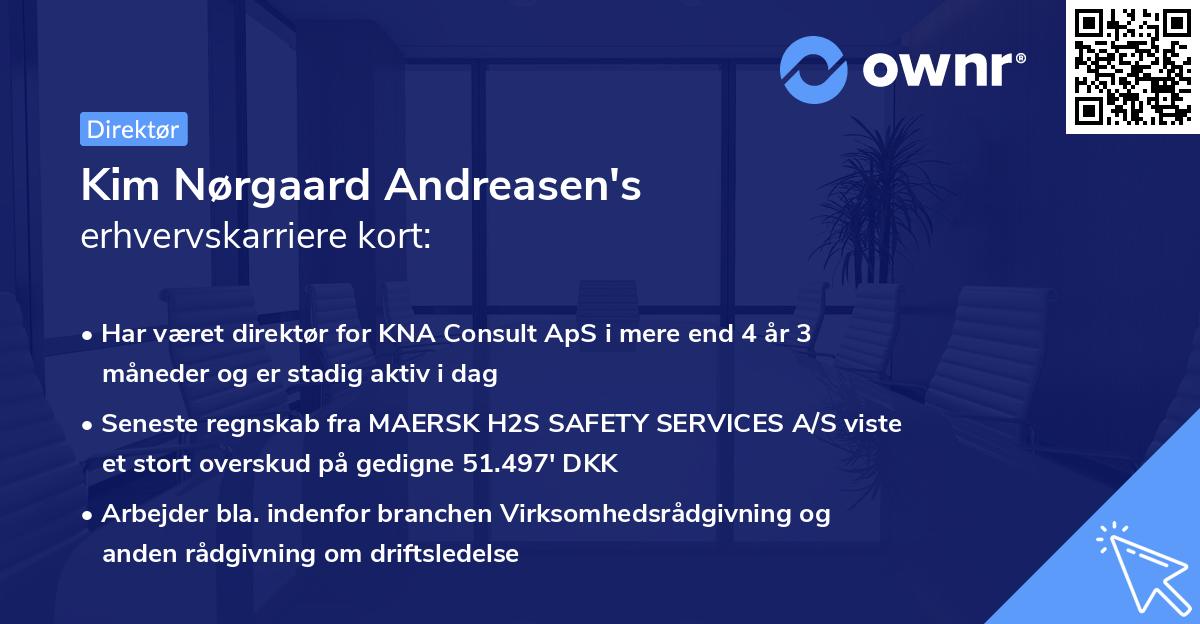 Kim Nørgaard Andreasen's erhvervskarriere kort