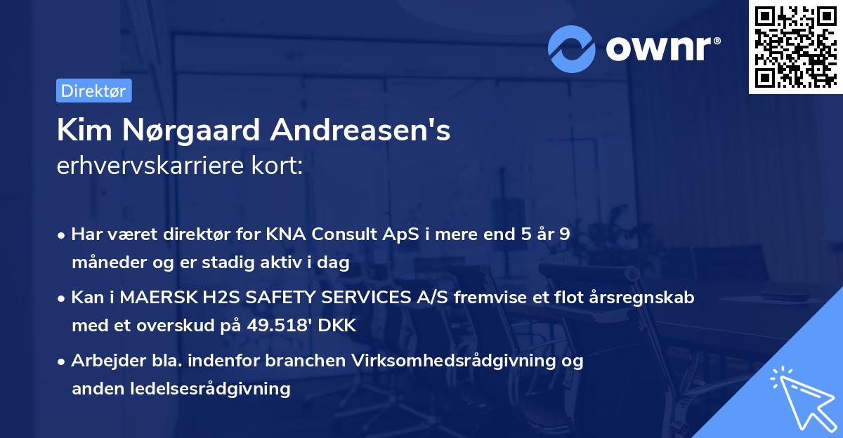 Kim Nørgaard Andreasen's erhvervskarriere kort