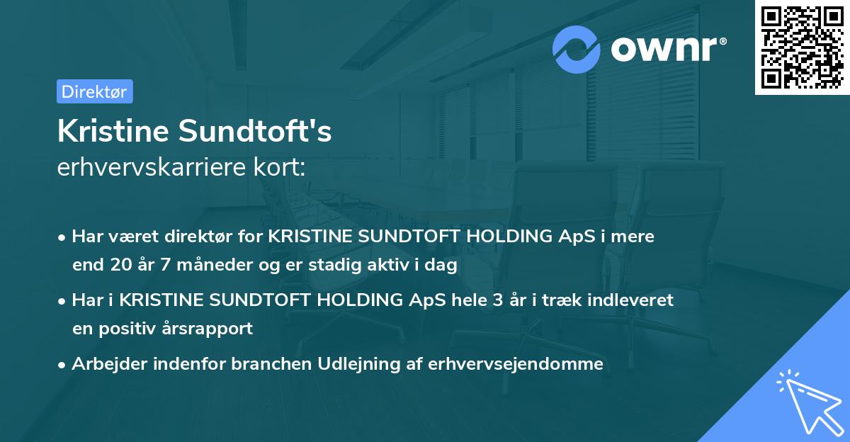Kristine Sundtoft's erhvervskarriere kort
