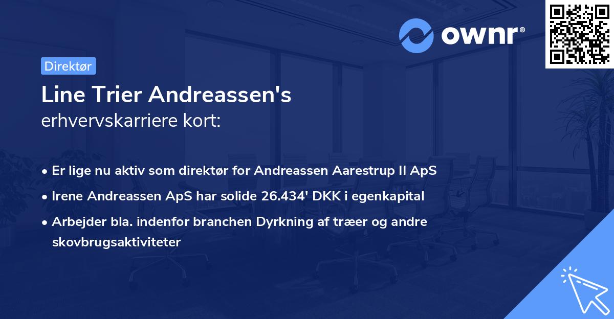 Line Trier Andreassen's erhvervskarriere kort