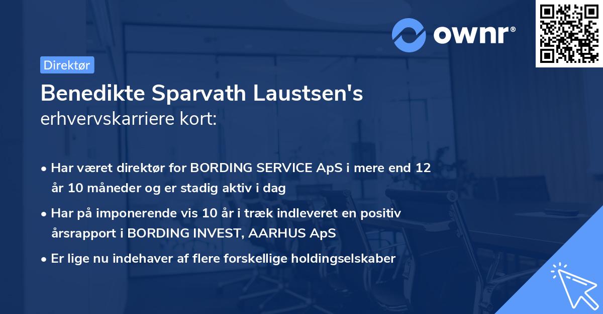 Benedikte Sparvath Laustsen's erhvervskarriere kort