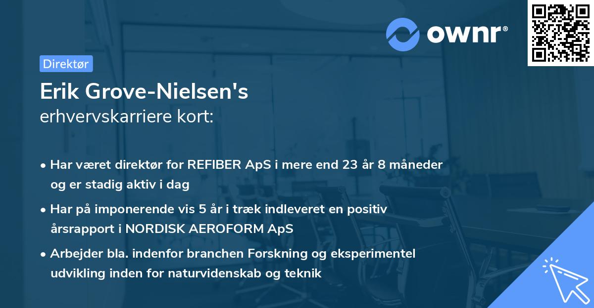 Erik Grove-Nielsen's erhvervskarriere kort