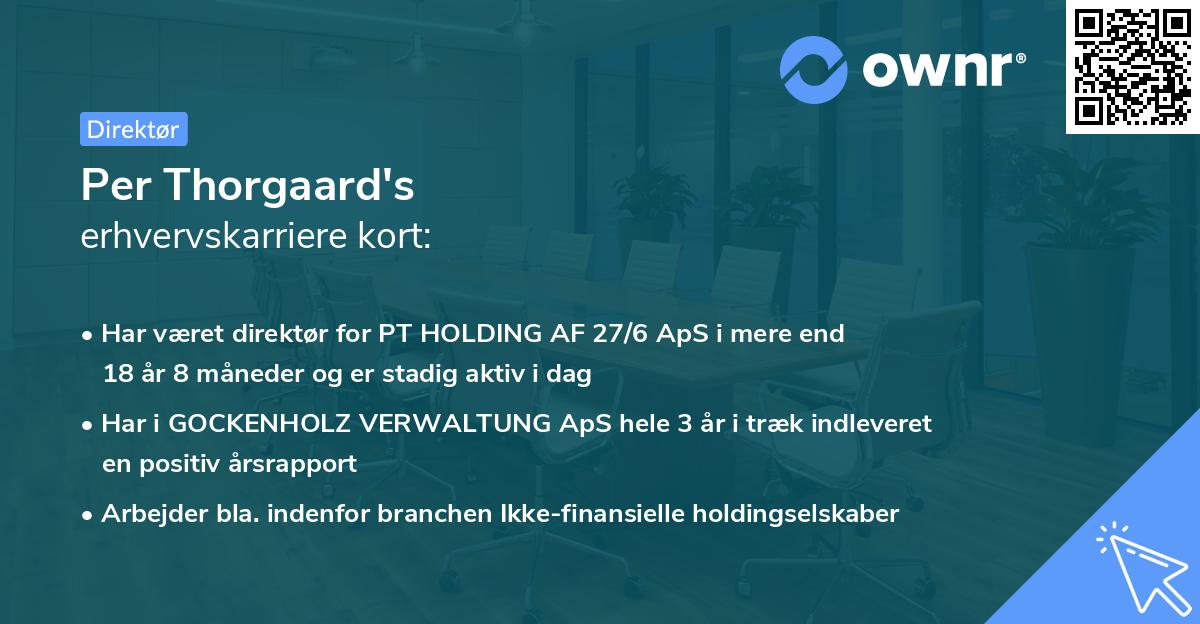 Per Thorgaard's erhvervskarriere kort