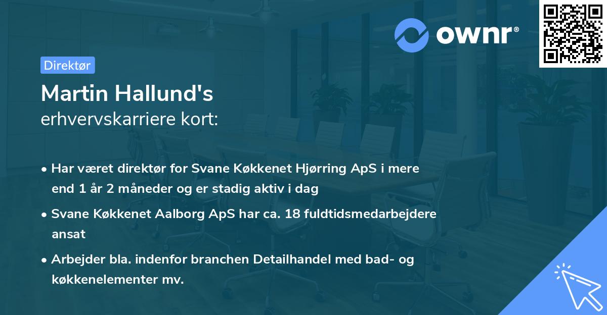 Martin Hallund's erhvervskarriere kort