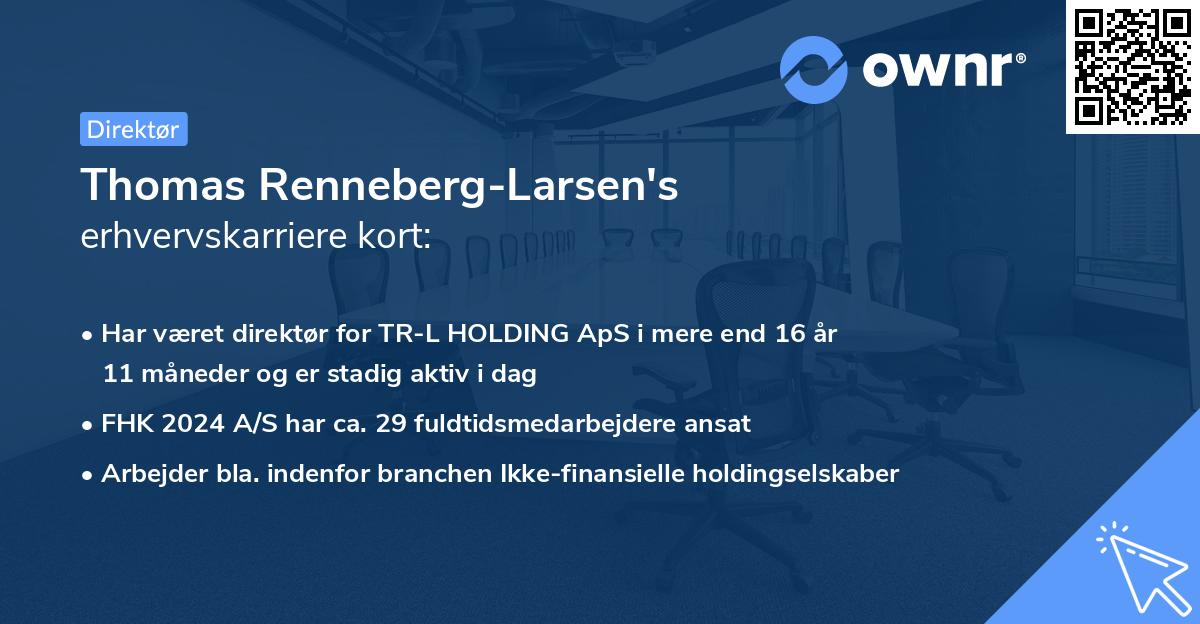 Thomas Renneberg-Larsen's erhvervskarriere kort