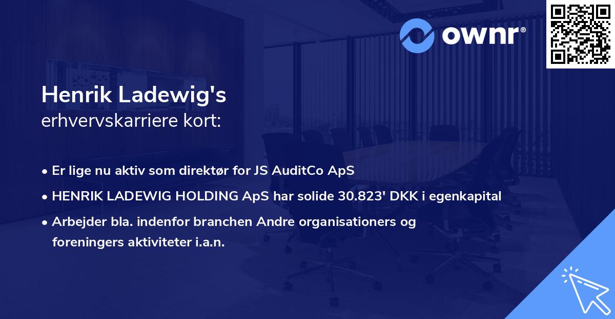 Henrik Ladewig's erhvervskarriere kort