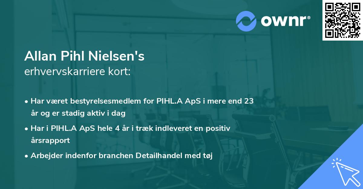 Allan Pihl Nielsen's erhvervskarriere kort
