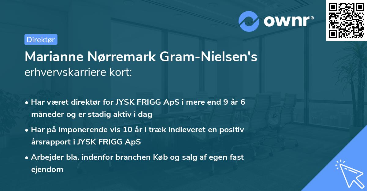 Marianne Nørremark Gram-Nielsen's erhvervskarriere kort