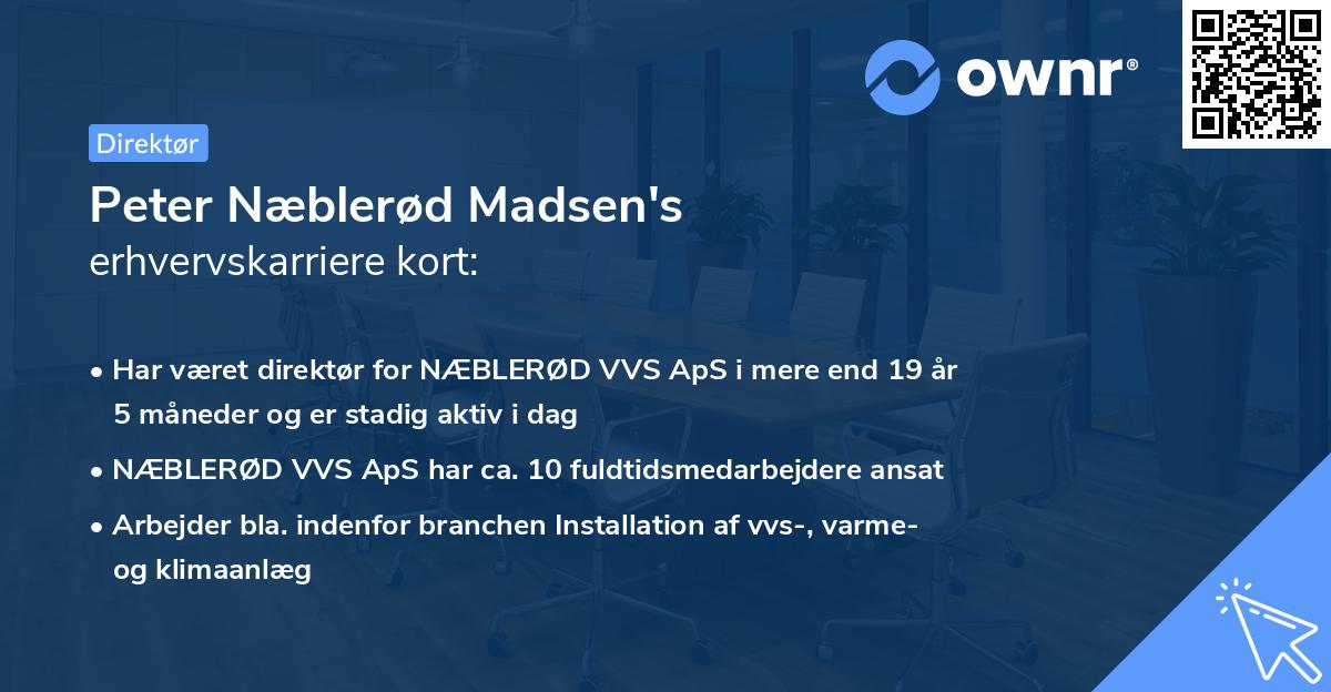 Peter Næblerød Madsen's erhvervskarriere kort