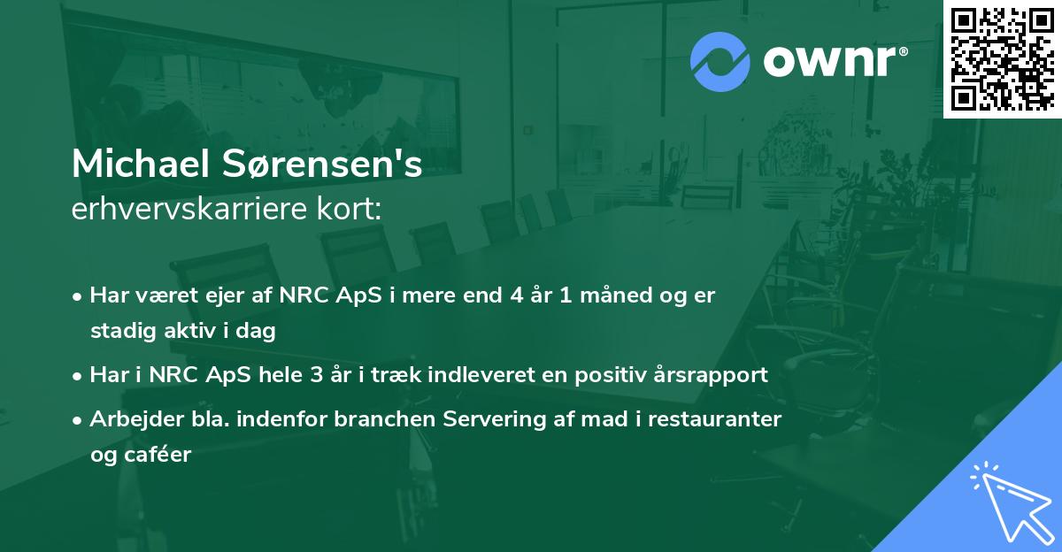 Michael Sørensen's erhvervskarriere kort
