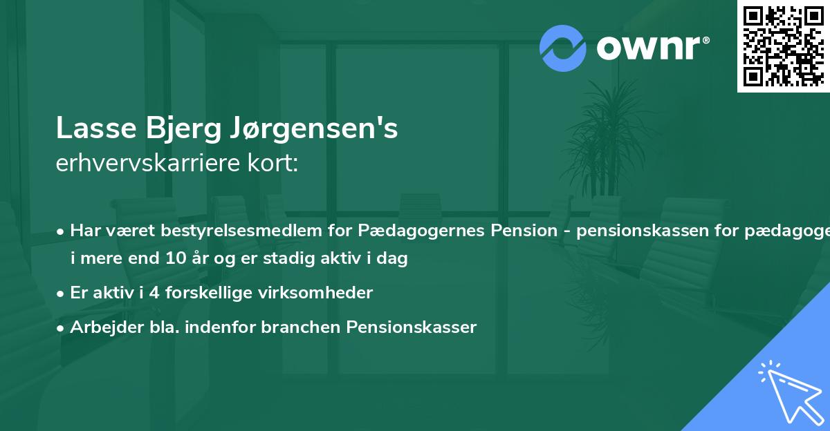 Lasse Bjerg Jørgensen's erhvervskarriere kort