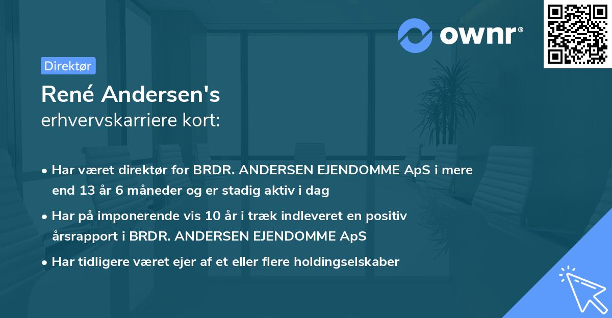 René Andersen's erhvervskarriere kort