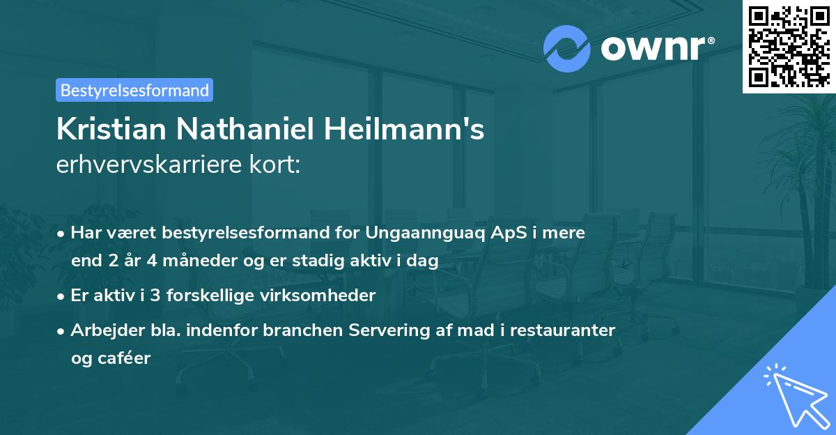 Kristian Nathaniel Heilmann's erhvervskarriere kort