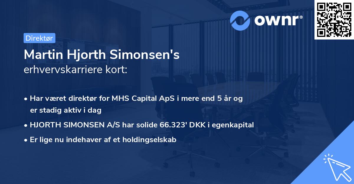 Martin Hjorth Simonsen's erhvervskarriere kort