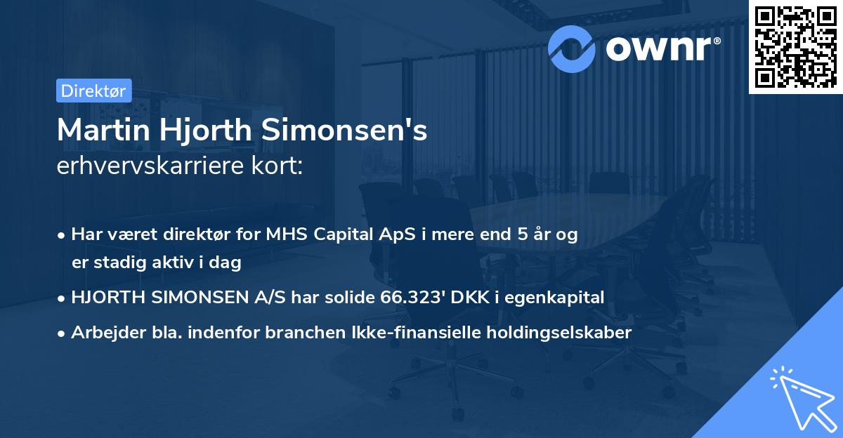 Martin Hjorth Simonsen's erhvervskarriere kort