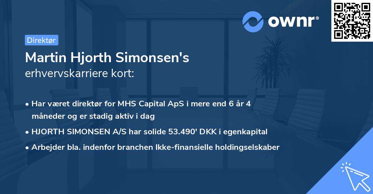 Martin Hjorth Simonsen's erhvervskarriere kort