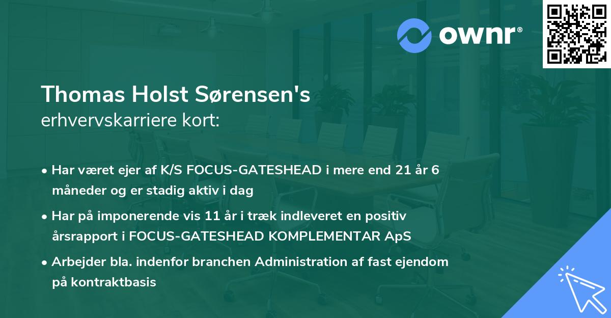 Thomas Holst Sørensen's erhvervskarriere kort