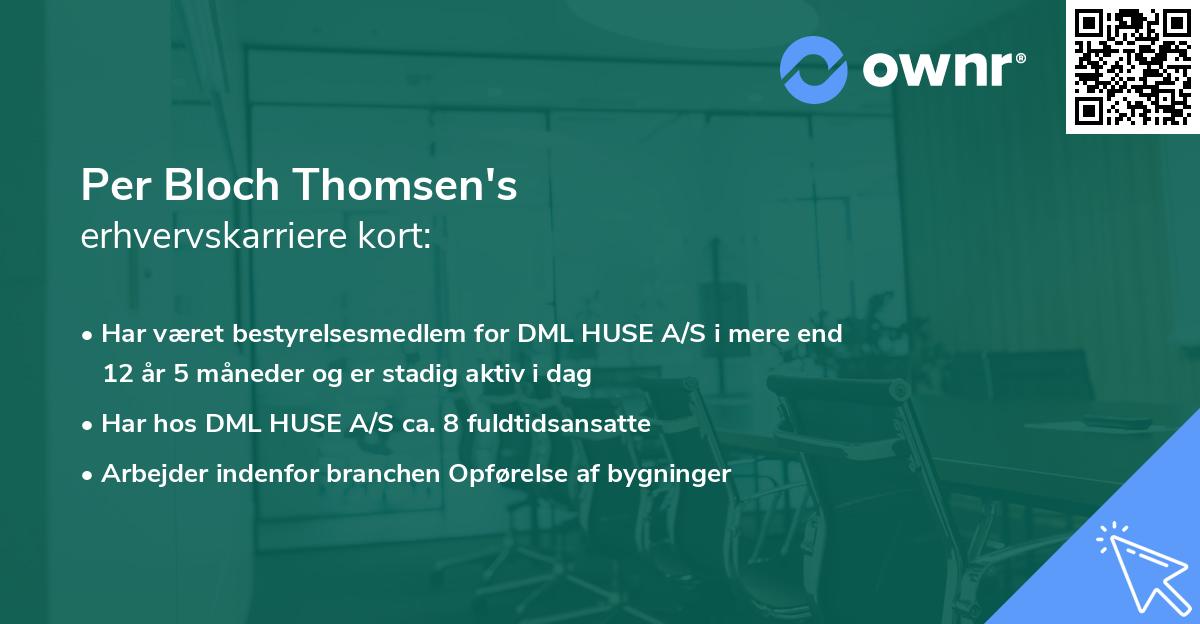 Per Bloch Thomsen's erhvervskarriere kort