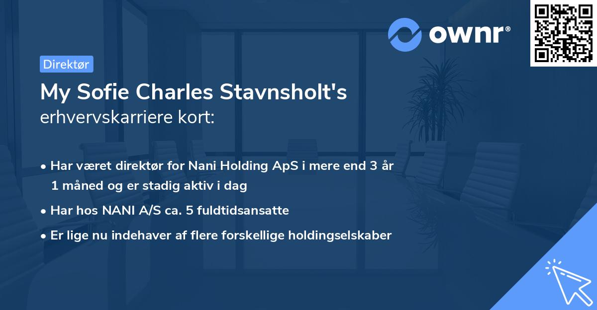 My Sofie Charles Stavnsholt's erhvervskarriere kort