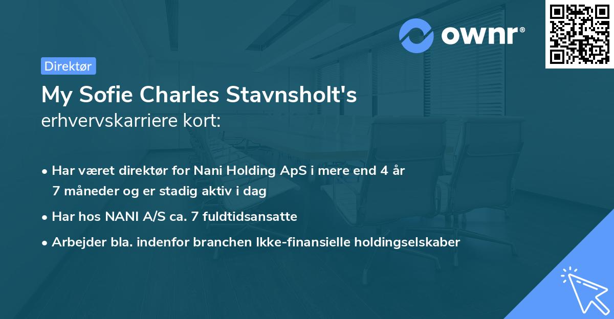 My Sofie Charles Stavnsholt's erhvervskarriere kort