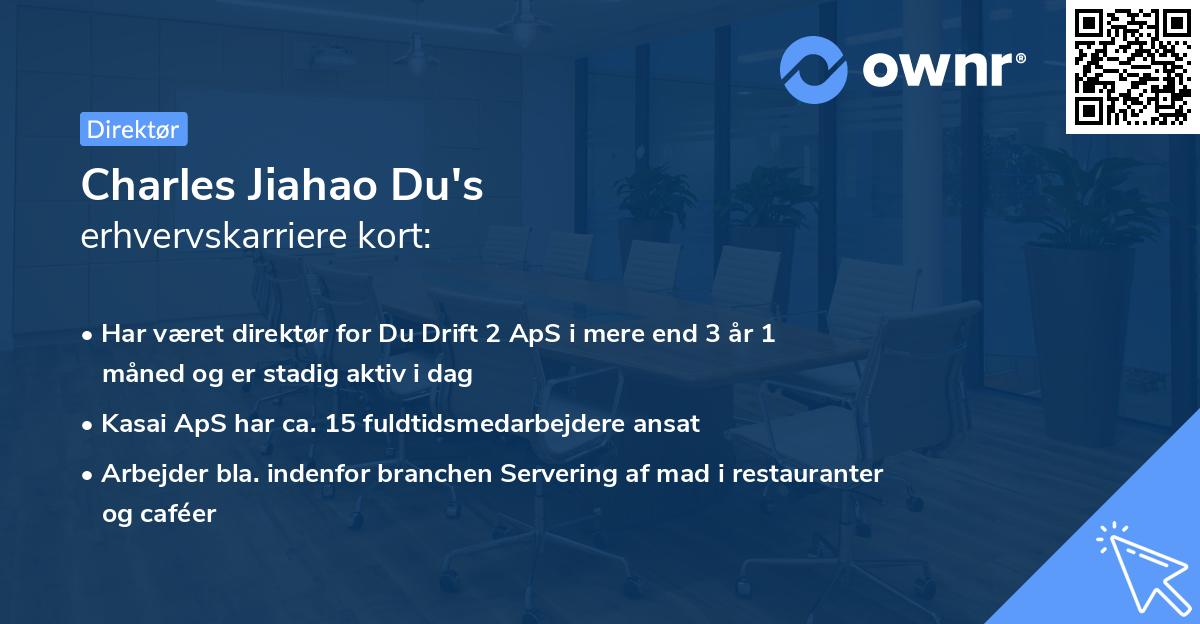 Charles Jiahao Du's erhvervskarriere kort