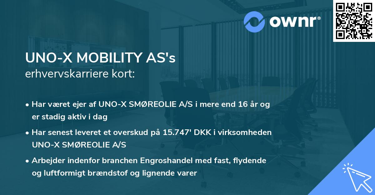 UNO-X MOBILITY AS's erhvervskarriere kort