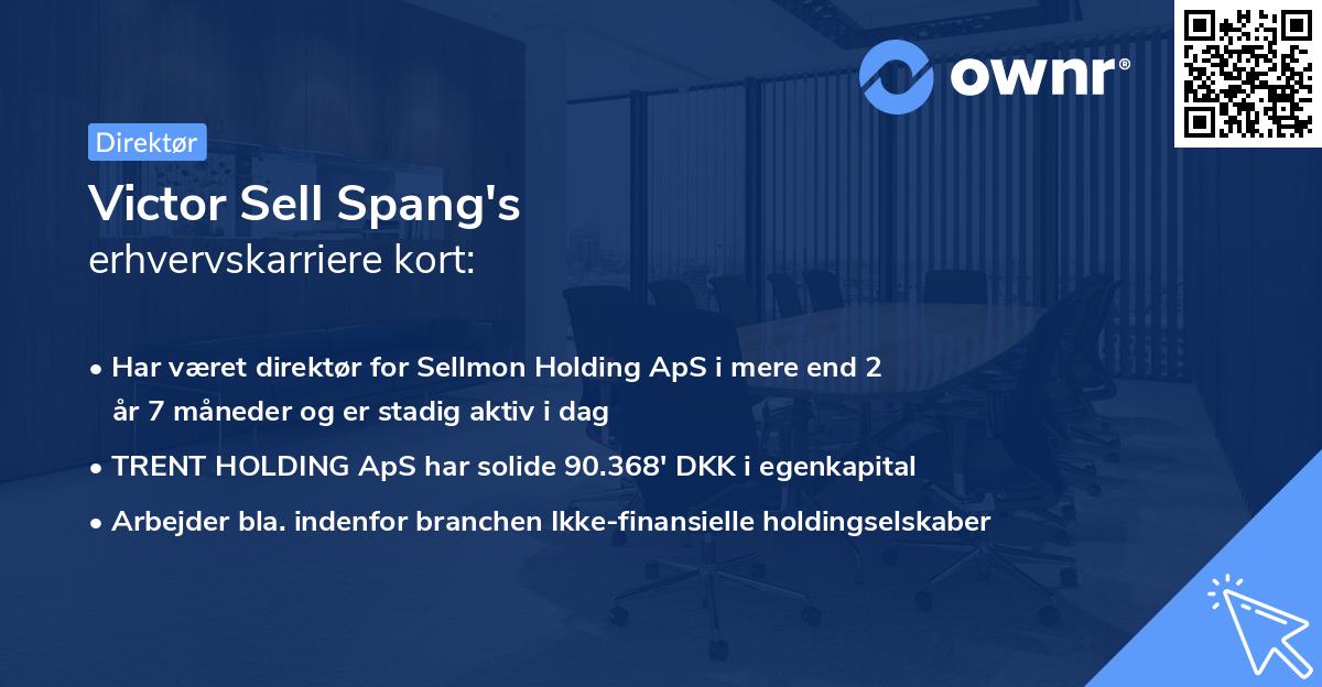 Victor Sell Spang's erhvervskarriere kort