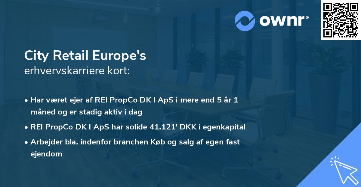 City Retail Europe's erhvervskarriere kort