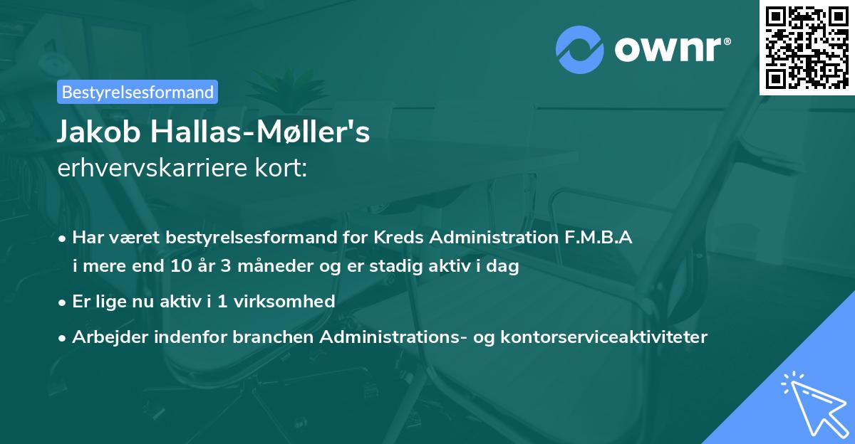 Jakob Hallas-Møller's erhvervskarriere kort