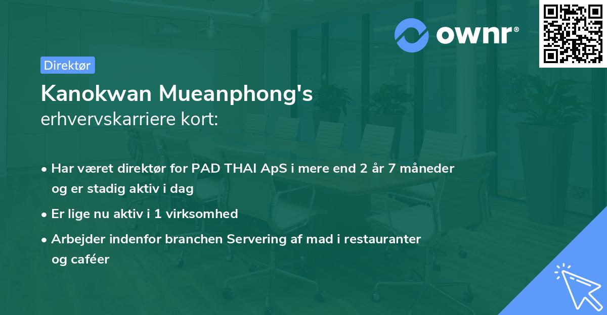 Kanokwan Mueanphong's erhvervskarriere kort
