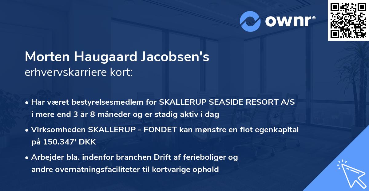 Morten Haugaard Jacobsen's erhvervskarriere kort