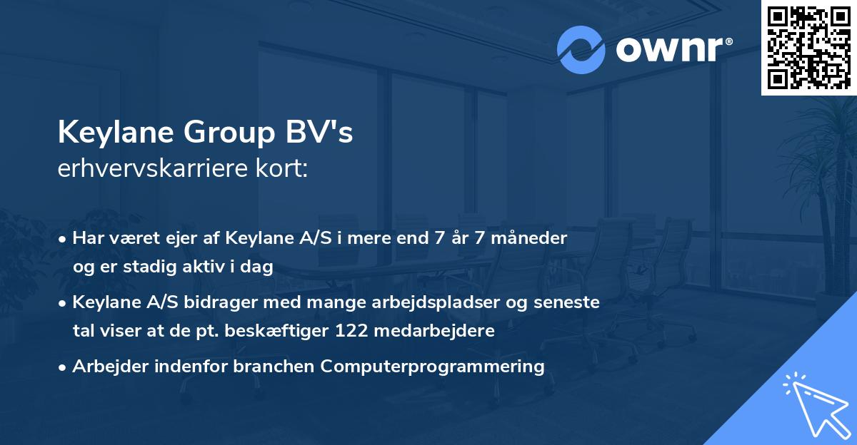 Keylane Group BV's erhvervskarriere kort