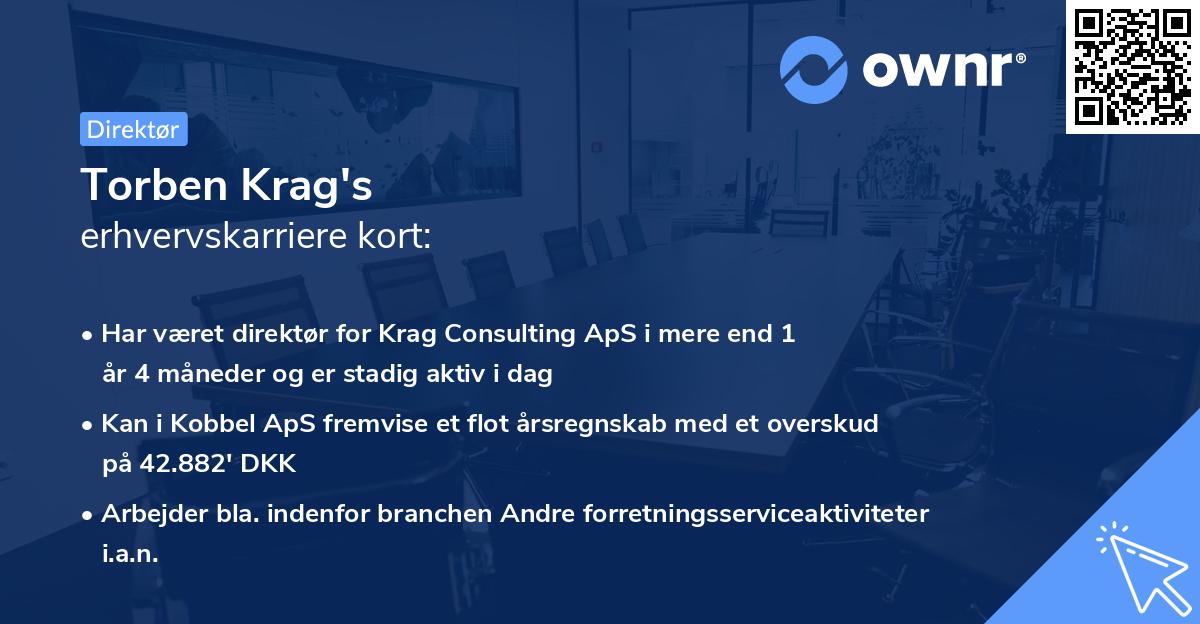 Torben Krag's erhvervskarriere kort