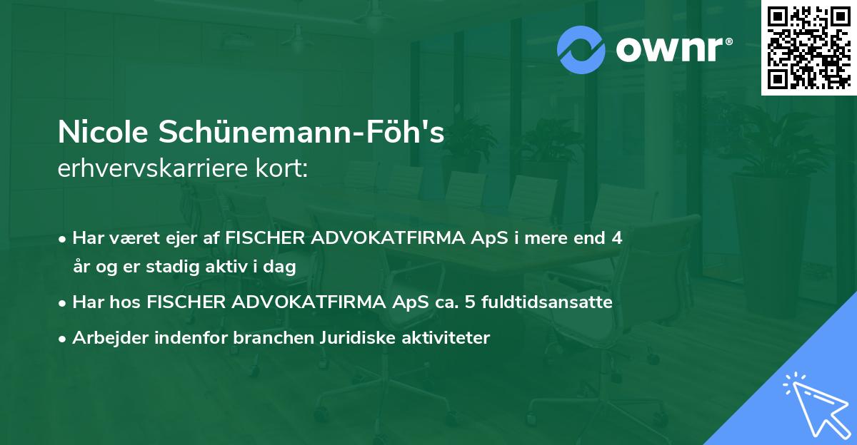Nicole Schünemann-Föh's erhvervskarriere kort