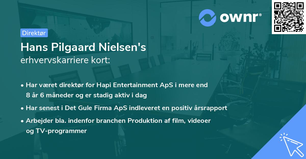 Hans Pilgaard Nielsen's erhvervskarriere kort